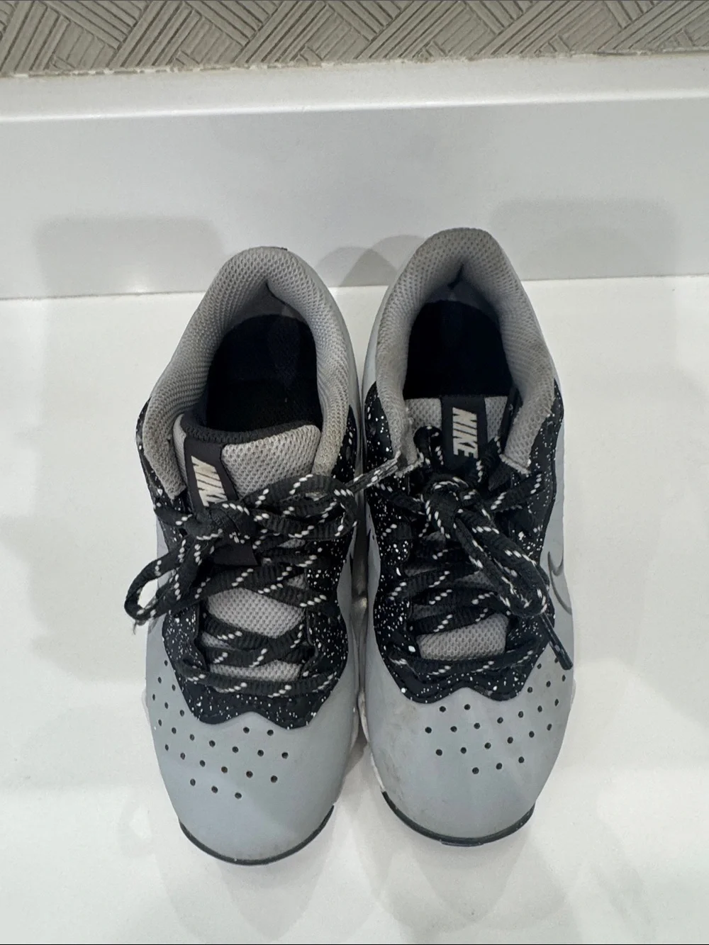 Nike Alpha Huarache 4 Keystone Baseball Cleats Grey Size 13
